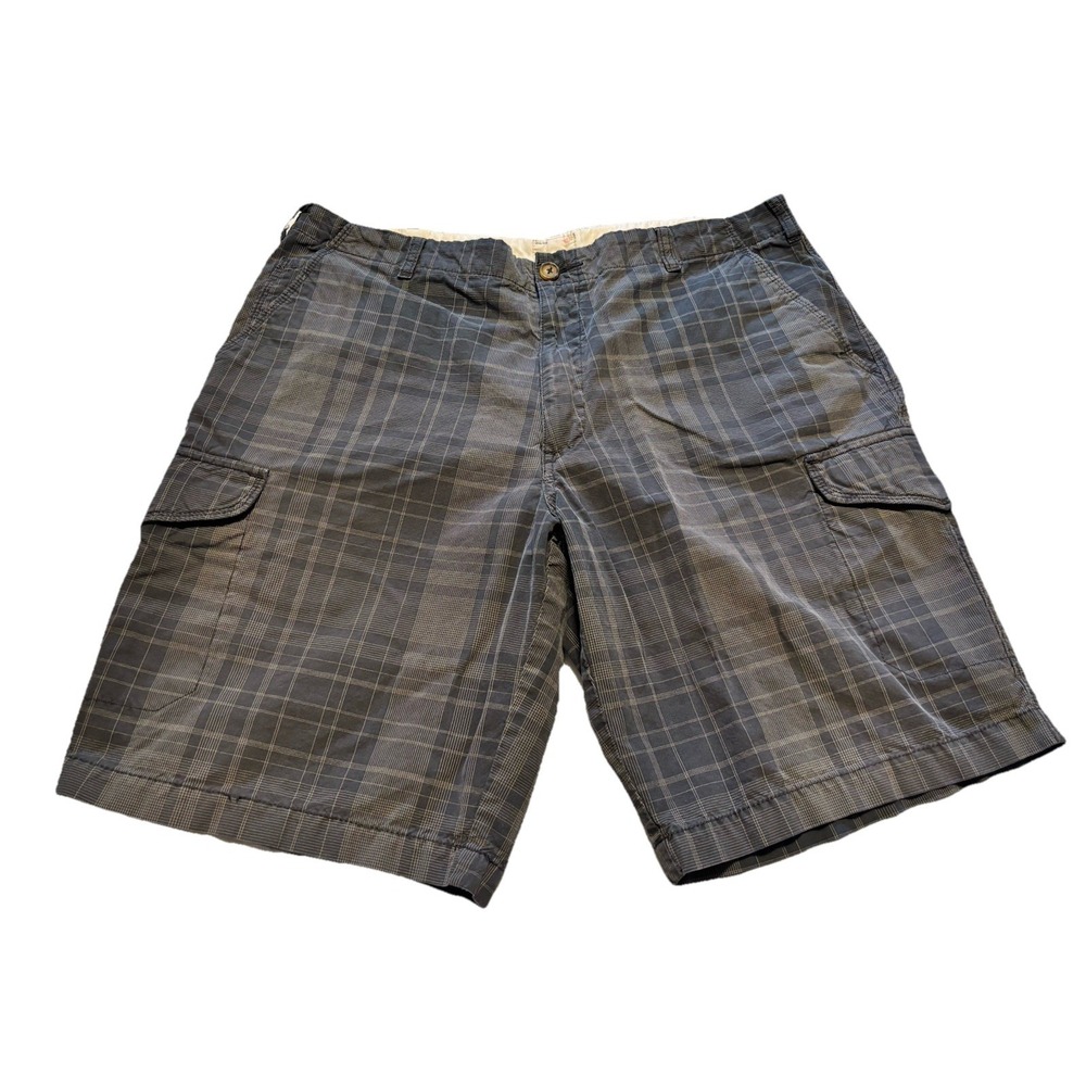Dockers Men's Shorts Size 36 Gray Plaid Multicolor 100% Cotton Khaki Diem